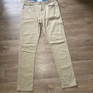 Lucky Brand Authentic Skinny Stretch Beige Preppy Pants Size 32x30